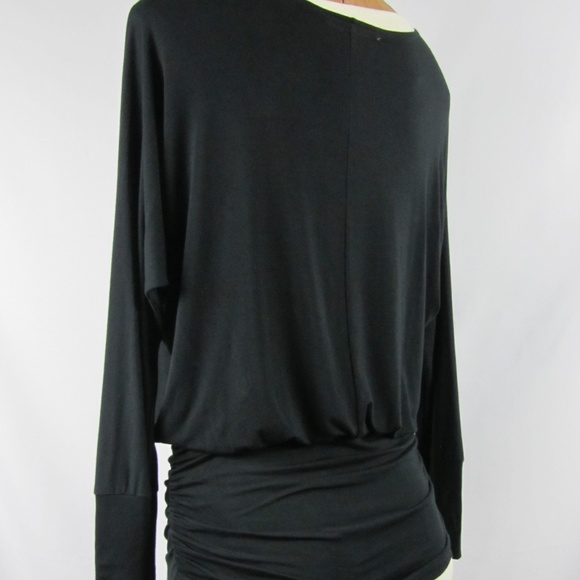 Boston Proper Black Dolman Ruched Top XS Stretch - Picture 6 of 8